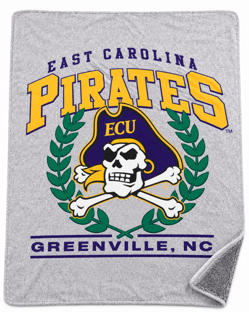 Northwest East Carolina Pirates Jolly Roger Sherpa Throw