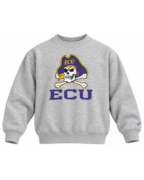 Ladies Blue 84 ECU Jolly Roger Gray Mockneck