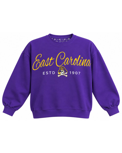 Ladies Pressbox Jolly Roger East Carolina Pirates Across Back