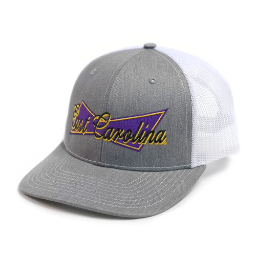 Grey East Carolina Bowtie Trucker Cap