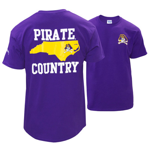 Men's Champion Purple ECU Pirates Football Jersey T-Shirt