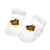 White Pirate Head Baby Booties