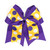 Purple and Gold Ribbon Bow Multi Dots