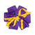 Purple and Gold Curly Ribbon Bow