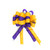 Mini Purple and Gold Bow Loops with Curly Tailsbow