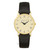 Gold ION & Black Leather ECU Men's Wristwatch