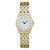 Stainless Two Tone Link Silver Face ECU Ladies Wristwatch