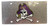 Acrylic Silver Glitter License Plate with Jolly Roger