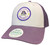 White & Purple Mesh Trucker Cap w/ ECU Jolly Roger Circle Patch