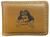 Brown Leather Money Clip w/ Jolly Roger
