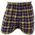 Men's Purple and Gold Plaid Boxer Shorts