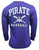 Purple Long-sleeved Baseball Tee w/ Jolly Roger & Crossed Bats