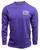 Purple Long-sleeved Baseball Tee w/ Jolly Roger & Crossed Bats