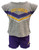 Infant Girls Set Purple Shorts and Chevron Top