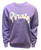 Lavender Comfort Colors Sweatshirt Pirates Script Logo