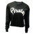 Black Champion Ladies Pirates Script Boyfriend Crop Long Sleeve