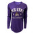 Ladies Purple Rounded Bottom East Carolina Pirates Jolly Roger Long Sleeve Tee