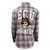 Plaid Purple ECU Flannel with Jolly Roger