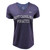 Purple Nike Ladies Distressed East Carolina Pirates Tri-Blend Mid-V Tee