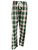 Ladies Green and Pink Plaid Pirates Script Pajama Pants