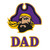 Pirate Head Dad Decal