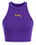 Ladies Purple Pirates Script Racerback Cropped Tank
