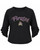Ladies Black Pirates Script Ruffle Sleeves Shirt
