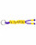 Fan Glam Yellow Pirates Bubble Letters Purple Paracord Keychain