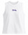 Lululemon Ladies White Pirate Script Scuba Cotton Jersey Tank