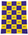 Hype and Vice Gold and Purple Checkered ECU First Class Intarsia Blanket