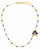 Color Shout  Off-Centered Jolly Roger Purple and Gold Chain Necklace