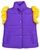 Ladies Sewn and Seen Purple and Gold Puffer Vest