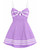 Ladies Baby Pink Cut-Out Bow Back Lavender Mini Dress