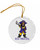 Indigo Falls Watercolor PeeDee with Sword Circle Ornament