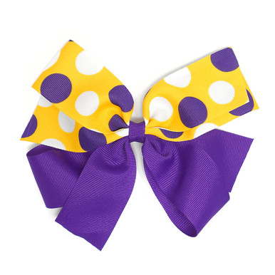 Purple and Gold Bows with Polka Dots - University Book Exchange