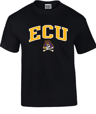 Black #1 ECU Jersey w/ Jolly Roger on Sleeves