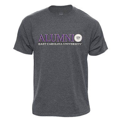 Charcoal ECU Alumni Bar & Seal Tee - University Book Exchange