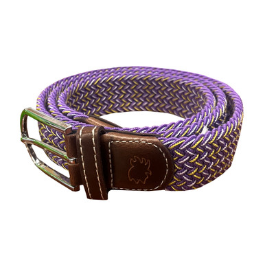 Purple and Gold Woven Elastic Belt - University Book Exchange display picture 1