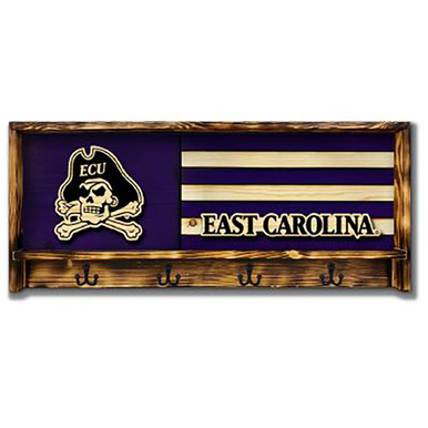 Timeless Etchings Purple Wooden ECU Coat Rack - University Book Exchange