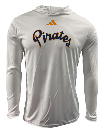 Adidas White Pirates Script Long Sleeve Hood - University Book Exchange