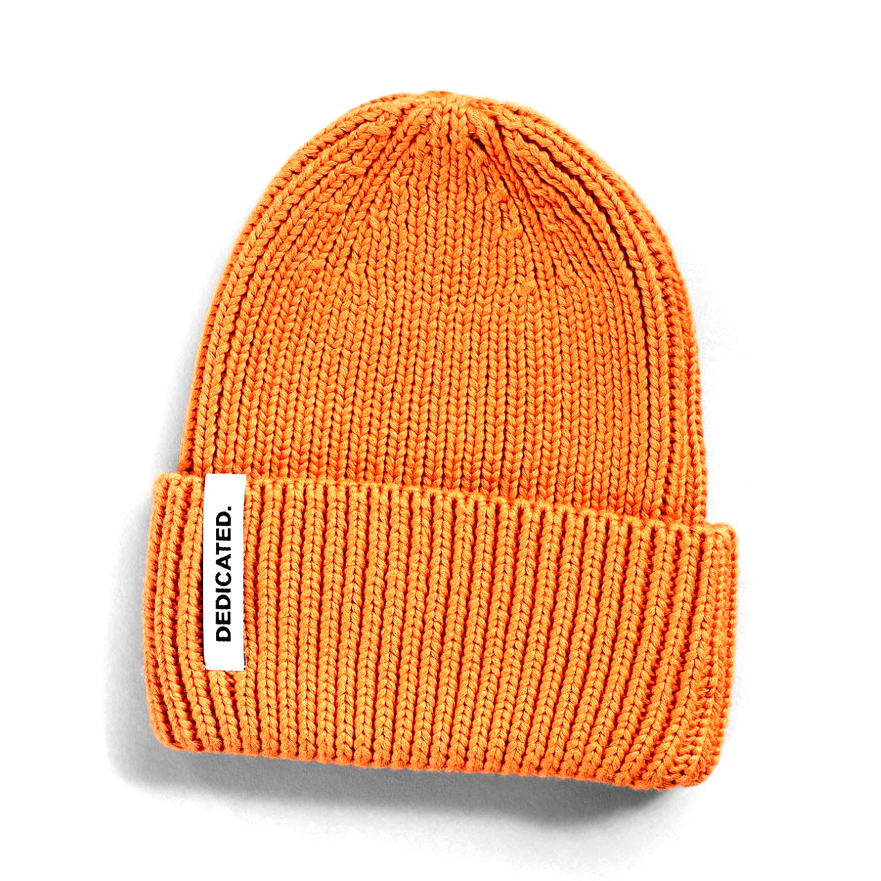 Dedicated Narvik Organic Cotton Knit Vegan Beanie - Washed Orange
