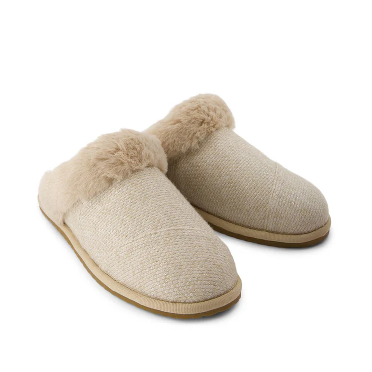 Toms Valerie Slipper Sparkle Knit (Womens) Oatmeal The Third