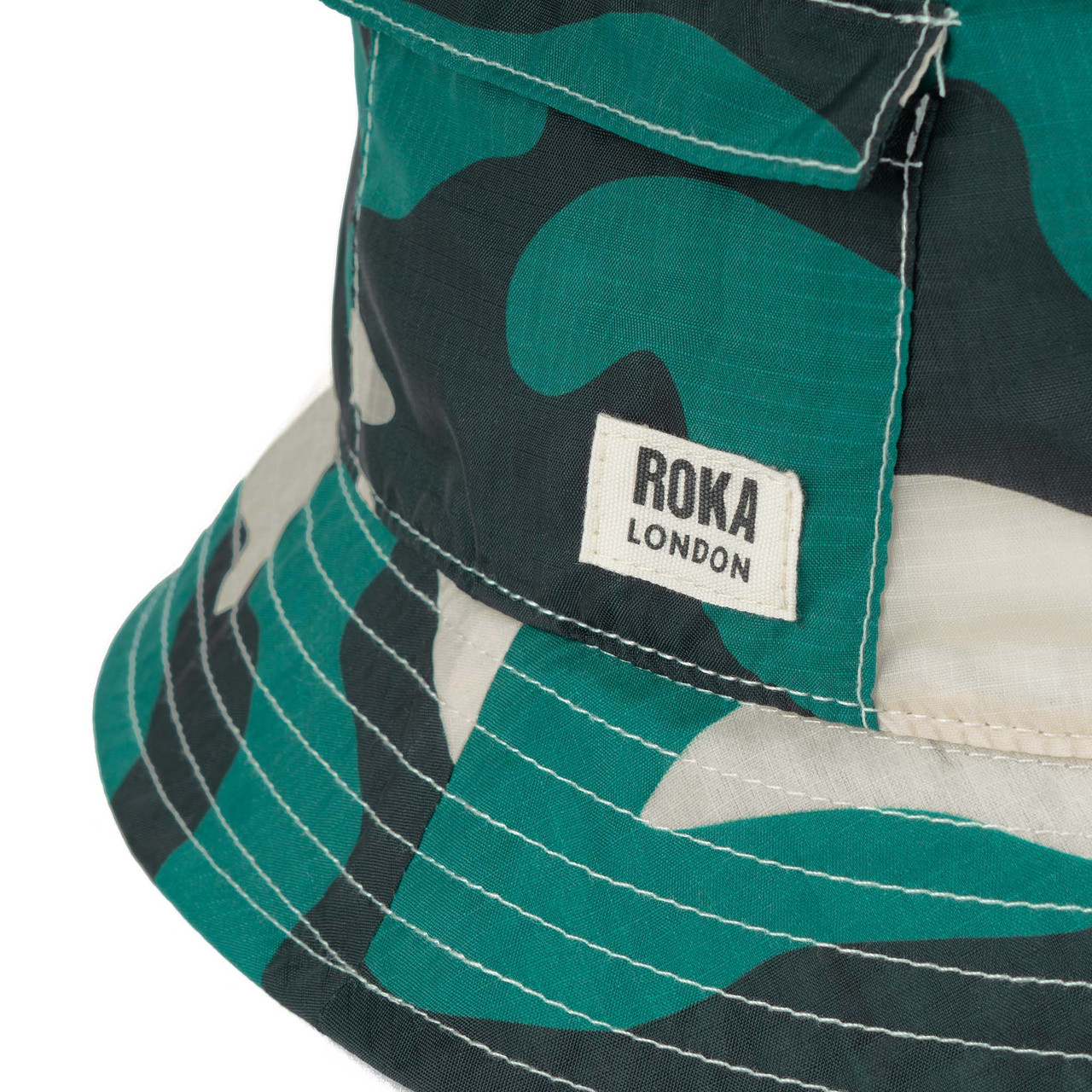 Roka Bedford Recycled Nylon Ripstop Bucket Hat Urban Rose Camo The roka-bedford-recycled-nylon-ripstop-bucket-hat-urban-rose-camo-the