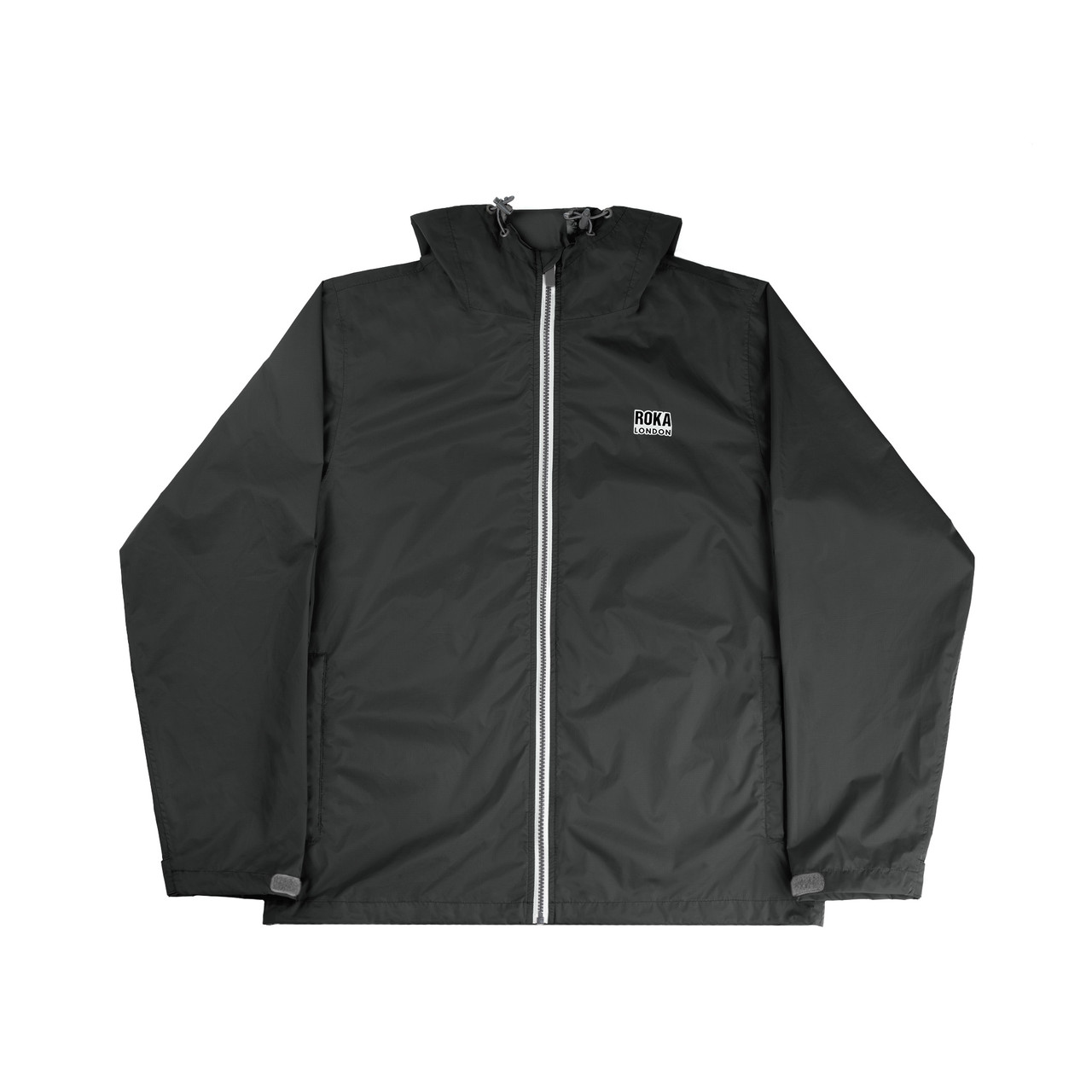 Roka Holborn Recycled Nylon Ripstop Rain Jacket - Black - The Roka Holborn Recycled Nylon Ripstop Rain Jacket - Black - The
