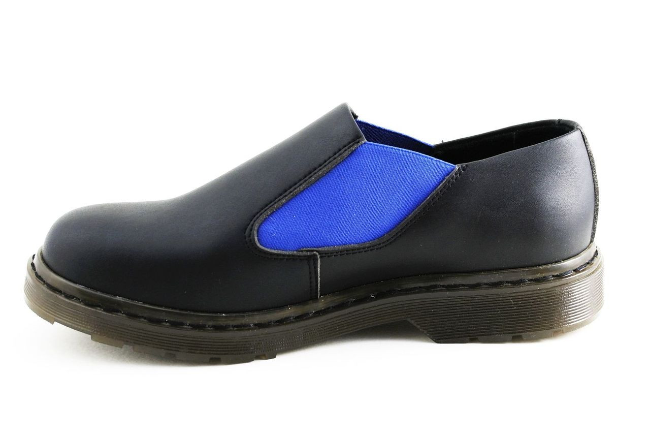 Workers Playtime Auk Vegan Shoe Black Smooth Blue The Third