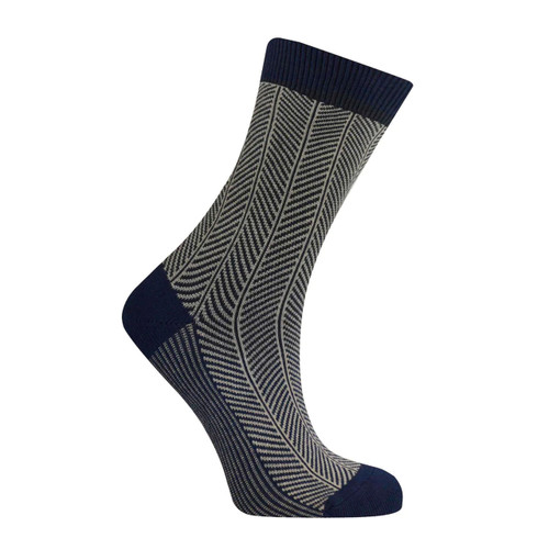 Komodo Herringbone organic cotton mix socks - Navy