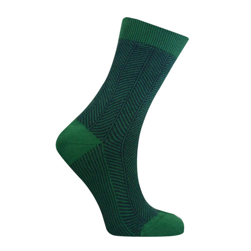 Komodo Herringbone organic cotton mix socks - Green