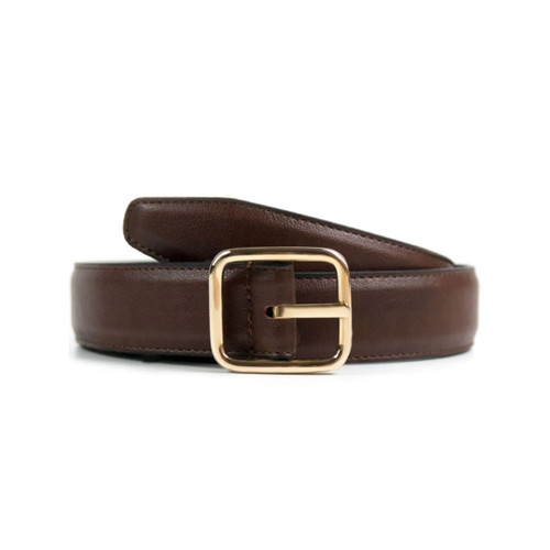 Wills Vegan Geometric 3cm Belt - Brown