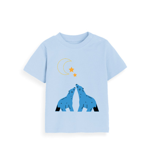 3E Organic Baby T - Polar Bears / Blue