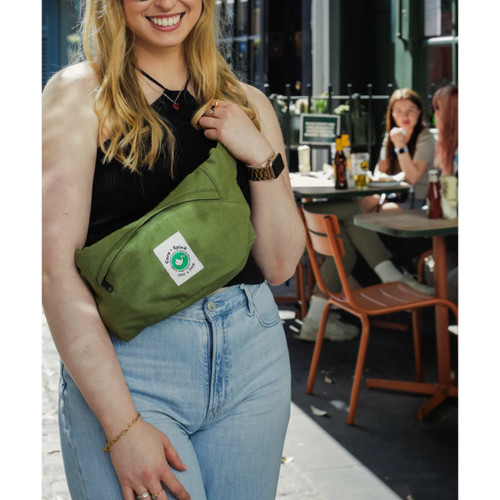 Cora + Spink Tiger Canvas Vegan Bum Bag - Khaki